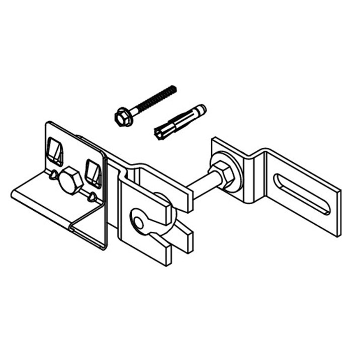 TECE крепление одинарное поворотное, комплект 2 шт, - 9018011