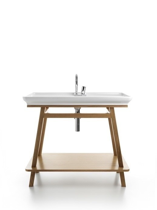 ArtCeram консоль под раковину, acm011 trapezio цвет: коричневый