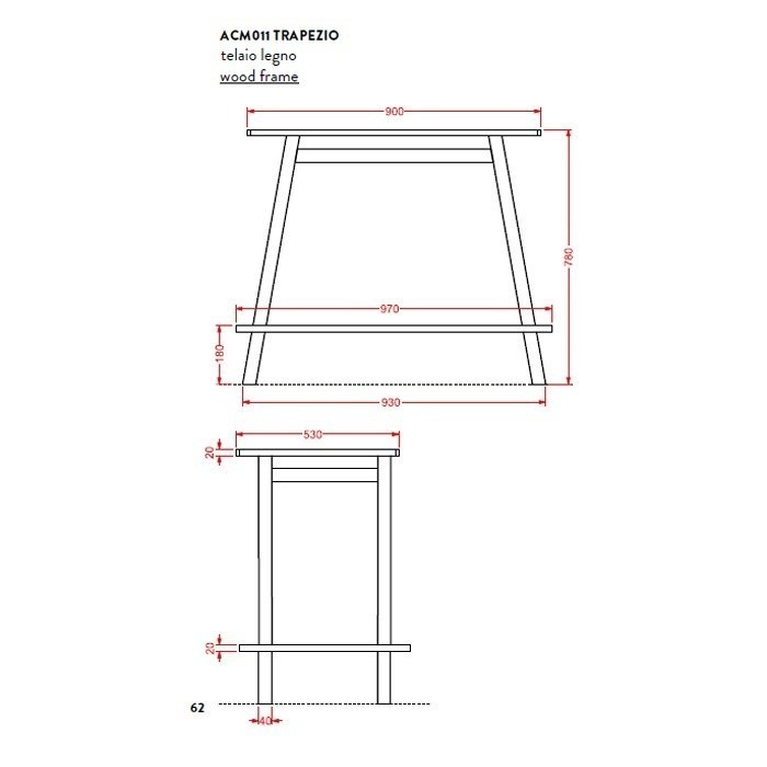 ArtCeram консоль под раковину, acm011 trapezio цвет: коричневый