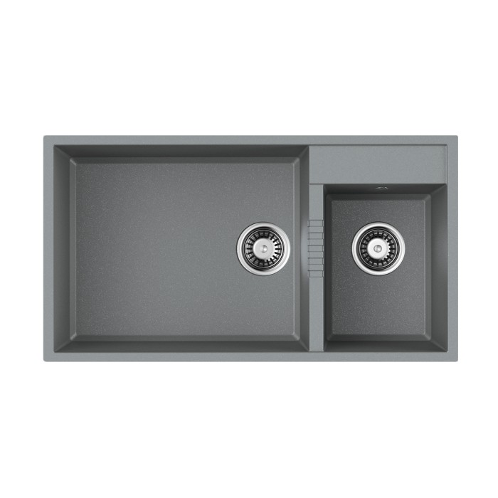 Omoikiri кухонная мойка Tedori 85-2-U, leningrad grey арт. 4993542