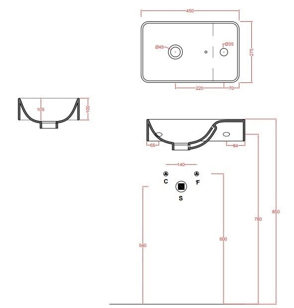 ArtCeram раковина для ванной комнаты, lml003 01 00 lavamani savon цвет: белый глянцевый
