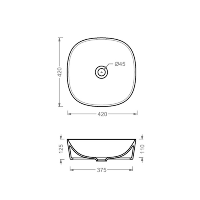 Раковина настольная d42 см, белый/декор el moro, Art Ceram Ghost арт. GHL001 01 90