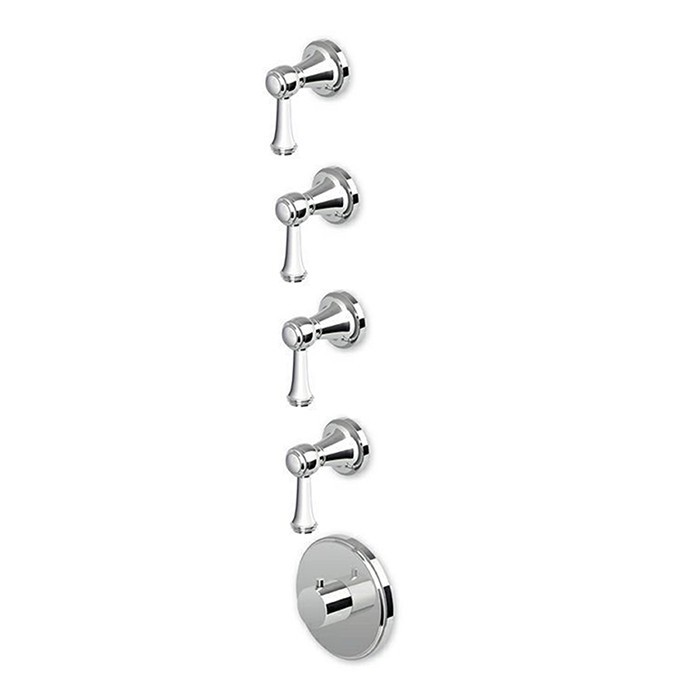 Zucchetti встроенный смеситель термостатический, 1/2”, с 4 запорными клапанами, agora classic, хром арт. zam662 r97823