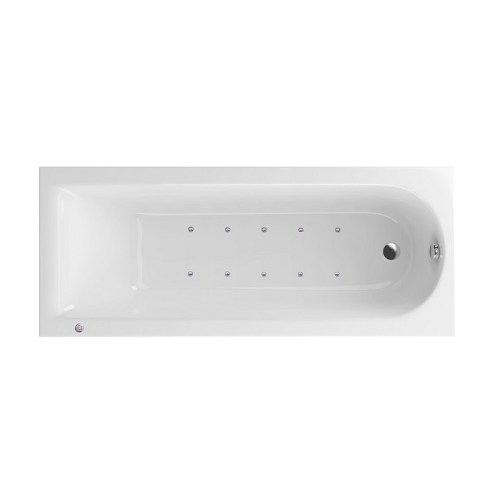 Встраиваемая ванна slim 180x80 aero, Excellent Aurum, хром арт. WAEX.AUR18S.AERO.CR