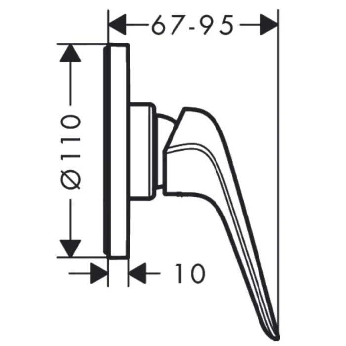 Hansgrohe смеситель для душа, Novus, хром арт. 71063000