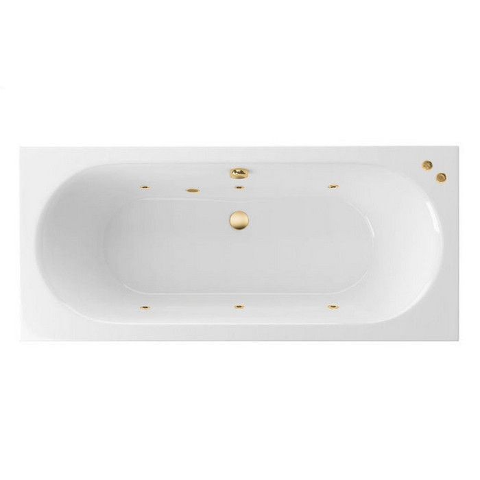 Встраиваемая ванна slim 180x80 soft, Excellent Oceana, золото арт. WAEX.OCE18S.SOFT.GL