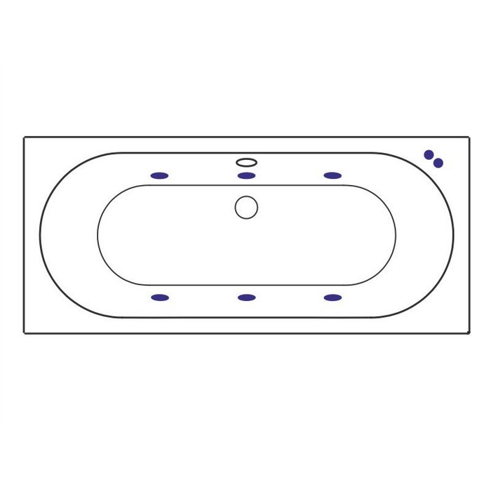 Встраиваемая ванна slim 180x80 soft, Excellent Oceana, золото арт. WAEX.OCE18S.SOFT.GL