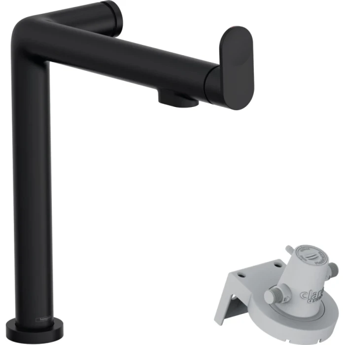 Hansgrohe смеситель для кухни с подключением к фильтру, Aqittura M91, черный арт. 76804670