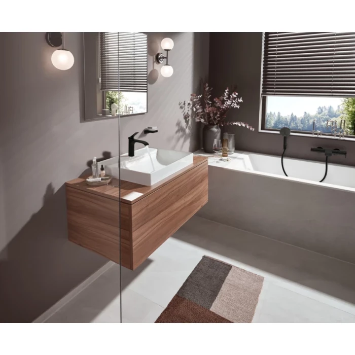 Hansgrohe смеситель для раковины с донным клапаном, Vivenis, черный арт. 75010670