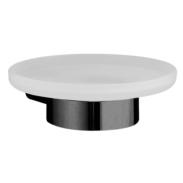 Cisal мыльница с держателем sy09060040 system cisal, цвет: чёрный матовый