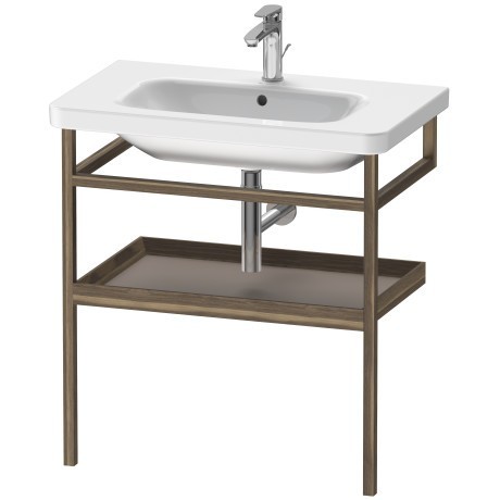 Duravit консоль с полочкой для раковины/базальт, durastyle, ds988204377 цвет: американский орех/базальт матовый