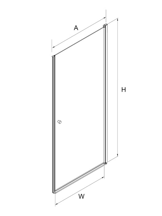 Дверь в нишу 80x195, New trendy Superia black, черный арт. D-0332A