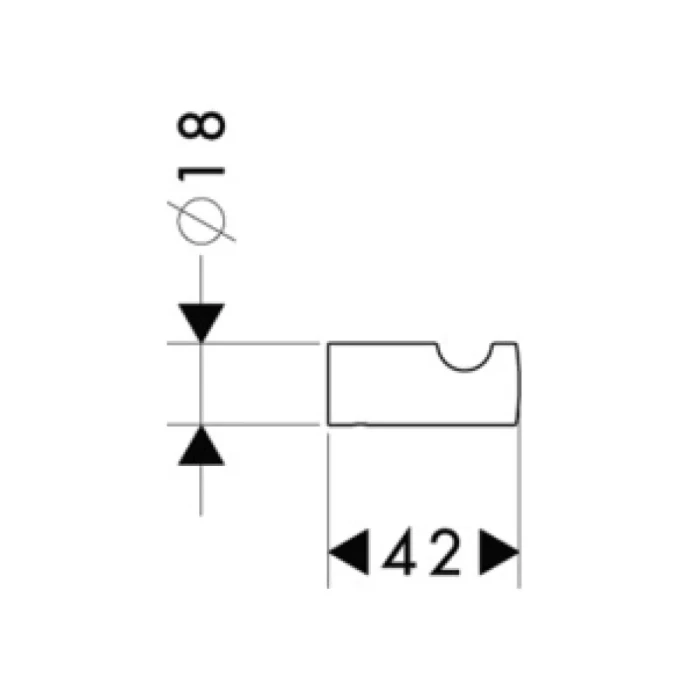 Hansgrohe крючок, PuraVida, хром арт. 41501000