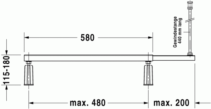 Duravit ножки для угловых ванн, d-code, 790128000000000 цвет: