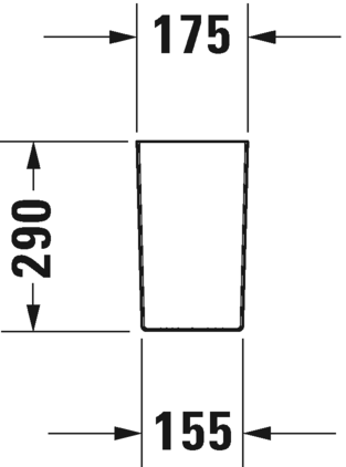 Duravit полупьедестал для раковины 280 мм х 175 мм х 290 мм, no.1, 0858450000 цвет: белый глянцевый