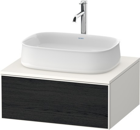Duravit тумба подвесная под раковину 550 мм х 650 мм х 281 мм, zencha, ze4810016840000 цвет: чёрный дуб/белый суперматовый