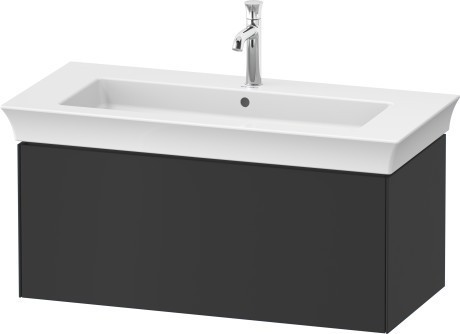 Duravit тумба подвесная правая 458 мм х 984 мм, white tulip, wt424205858 цвет: графит шелковисто - матовый