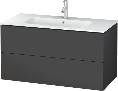 Duravit тумба подвесная под раковину, l-cube, lc6242 4949 цвет: графит матовый