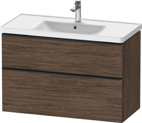 Duravit тумба подвесная под раковину 984 мм х 452 мм, d-neo, de435602121 цвет: орех темный