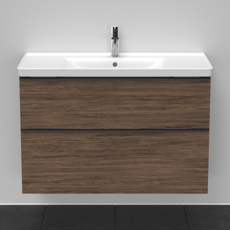 Duravit тумба подвесная под раковину 984 мм х 452 мм, d-neo, de435602121 цвет: орех темный