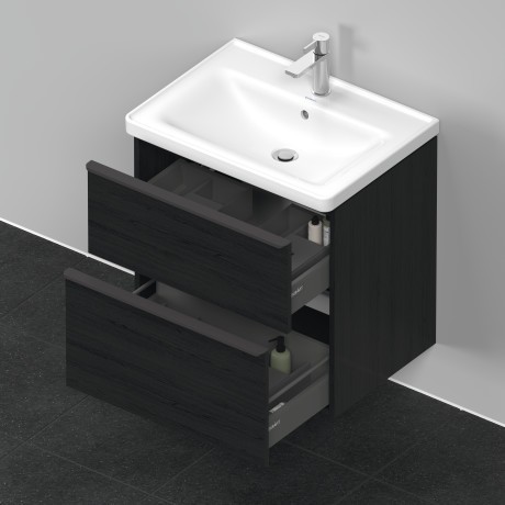 Duravit тумба подвесная под раковину 634 мм х 452 мм, d-neo, de435401616 цвет: чёрный дуб