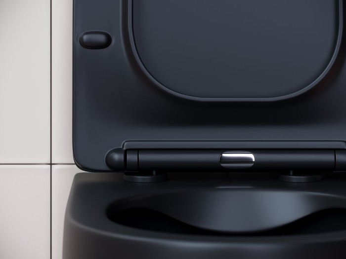 Ceramicanova подвесной унитаз с сиденьем play, cn3001mb цвет: чёрный