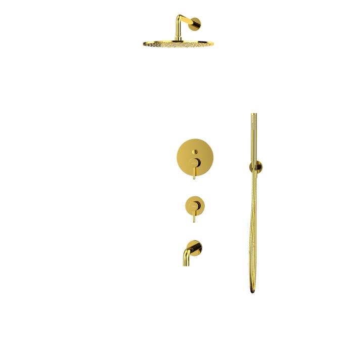 Душевая система скрытого монтажа, Whitecross Y gold, золото арт. YSET07GL