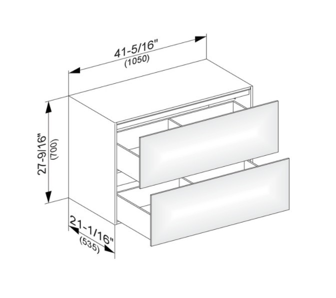 Keuco тумба подвесная под раковину с двумя выдвижными фронтами, с внутренней светодиодной подсветкой, edition 11, дуб светлый арт. 31325 890100