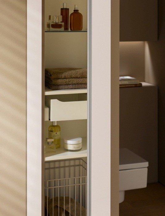 Keuco высокий шкаф-пенал с корзиной 350x1670x335 мм 1 дверь петли справа, royal reflex, арт. 34031 210002