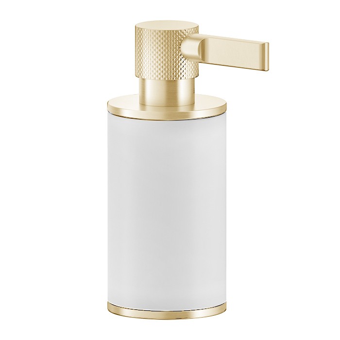 Gessi Дозатор для жидкого мыла, настольный, Inciso, 58537#246 цвет: золото/белый