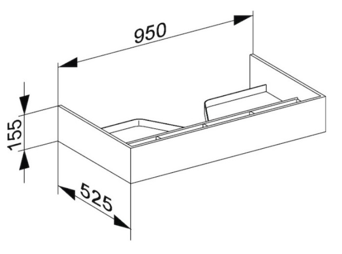Keuco тумба под раковину, edition 300, белый альпийский арт. 30382 002100