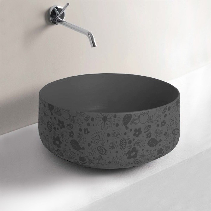 ArtCeram раковина (накладная), col001 15 87 cognac цвет: серый матовый