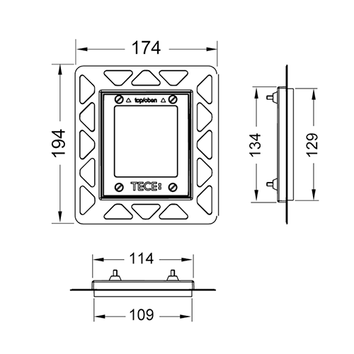 TECE рамка монтажная, хром глянцевый, loop urinal - 9242649