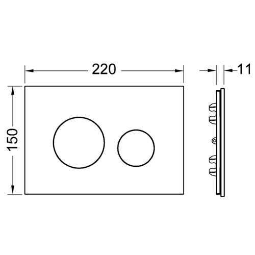 TECE панель для смывной клавиши, цвет: белый, loop - 9240671
