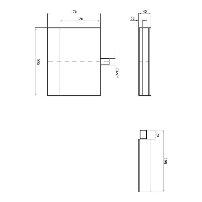 Zucchetti каскадный излив 170 мм, him, хром арт. z93745