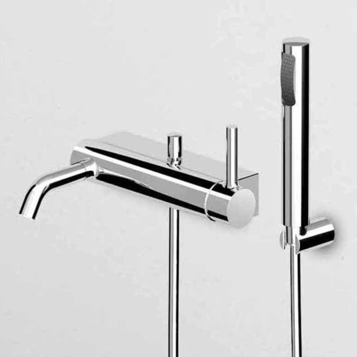 Zucchetti однорычажный смеситель для ванны-душа на 2 отверстия, pan, хром арт. zp6181