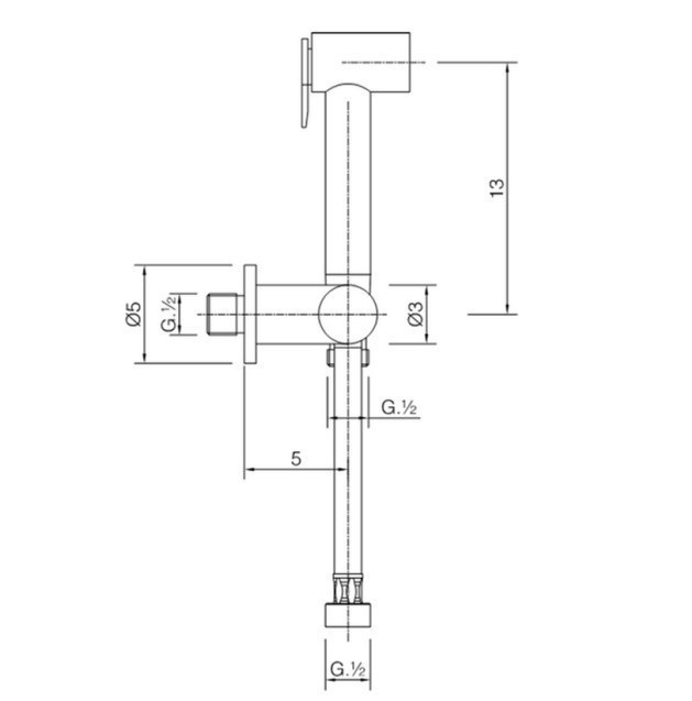 Cisal гидроершик - комплект с запорным вентилем a300790021 shower cisal, цвет: хром
