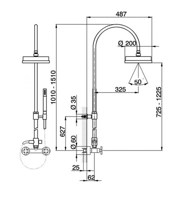 Cisal душевая система bq00405121 barcelona quad цвет: хром