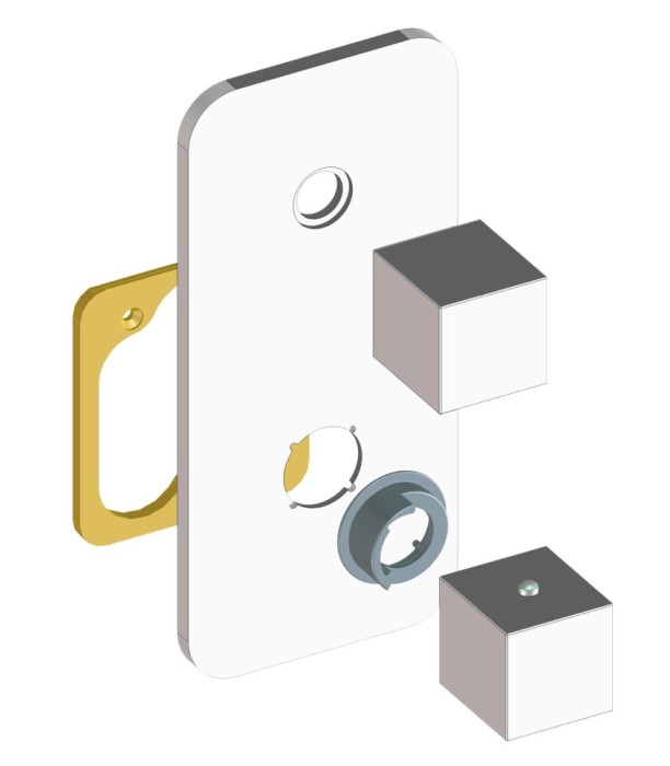 Bossini термостатический смеситель для душа с высокой пропускной способностью, cube, хром арт. z032202.030