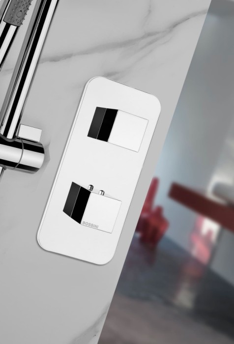 Bossini термостатический смеситель для душа с высокой пропускной способностью, cube, хром арт. z032202.030