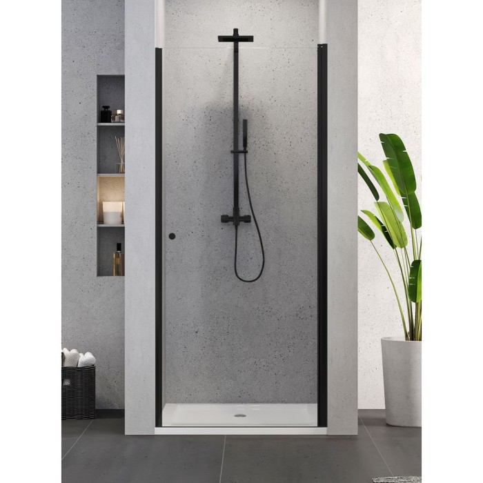 Дверь в нишу 90x195, New trendy Superia black, черный арт. D-0333A