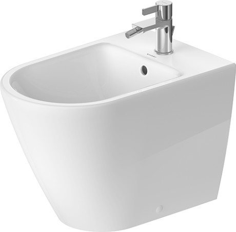 Duravit напольное биде 370 мм х 580 мм, c отверстием под смеситель, с переливом, с креплением, d-neo, 2295100000 цвет: белый