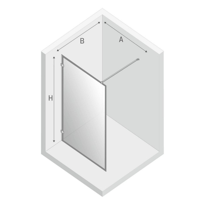 Душевое ограждение 70x200, New trendy Avexa black, черный арт. EXK-2048