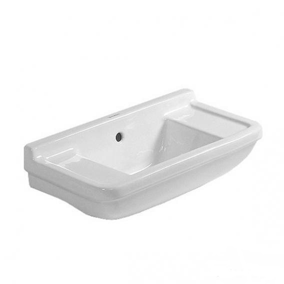 Duravit раковина подвесная с двумя намеченными отверстиями под смеситель справа или слева, с переливом, starck 3, 0751500000 цвет: белый