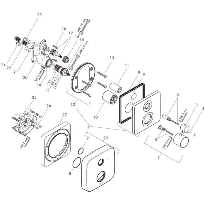 AXOR термостат для душа, Citterio M, золото арт. 34725990
