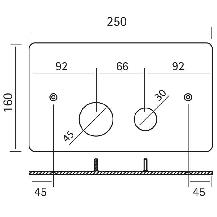 Cisal клавиша двойного смыва для бачка tece za001770d1 xion, цвет: нержавеющая сталь