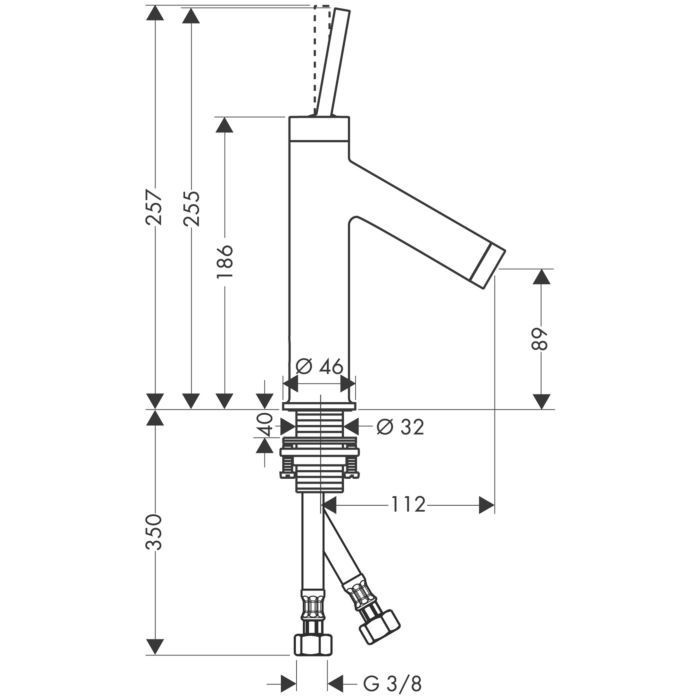 AXOR смеситель для раковины, Starck, никель арт. 10117820