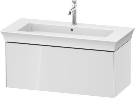 Duravit тумба подвесная 458 мм х 984 мм, white tulip, wt424208585 цвет: белый глянцевый