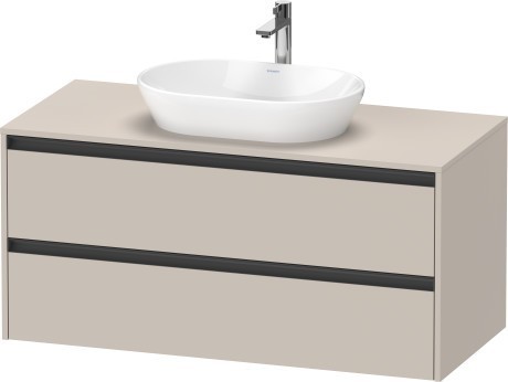 Duravit тумба подвесная под раковину 550 мм х 1200 мм х 568 мм, ketho.2, k24897091910000 цвет: серо-коричневый матовый