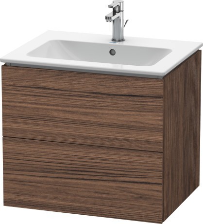 Duravit тумба подвесная под раковину, l-cube, lc624002121 цвет: орех темный